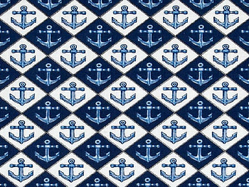 Anchors Away, blue, anchors, squares, abstract HD wallpaper