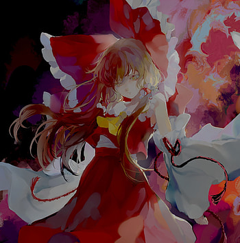 Reimu Hakurei, colorful, beautiful, art HD phone wallpaper