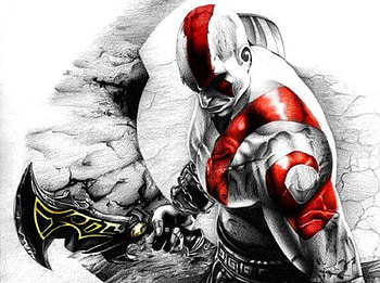 Ghost of Sparta, games, god of war, black and white, kratos, video games, male, weapons HD wallpaper