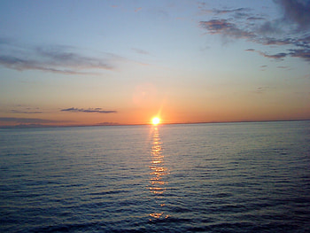 Sunset on the Baltic sea, baltic sea, sun, sunset, evening, ocean HD wallpaper
