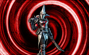 Eternal Knight, red grunge background, Fortnite, vortex, Fortnite characters, Eternal Knight Skin, Fortnite Battle Royale, Eternal Knight Fortnite HD wallpaper