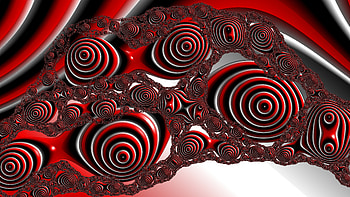 Trippy Psychedelic Fractal, trippy, psychedelic, aesthetic, red, Abstract, fractal HD wallpaper