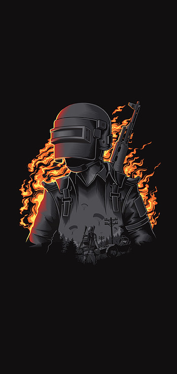 PUBG - Guy on Fire Illustration Pocket Edition, video game, Playerunknown's Battlegrounds HD phone wallpaper