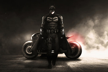 The Batman Bruce Wayne With Bike , the-batman, batman, superheroes, movies, 2021-movies, artwork, artist, deviantart HD wallpaper
