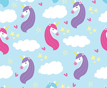 Texutre, blue, white, paper, pink, texture, unicorn, child, cloud, pattern HD wallpaper