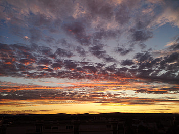 Nature, Sunset, Sky, Clouds, Building HD wallpaper