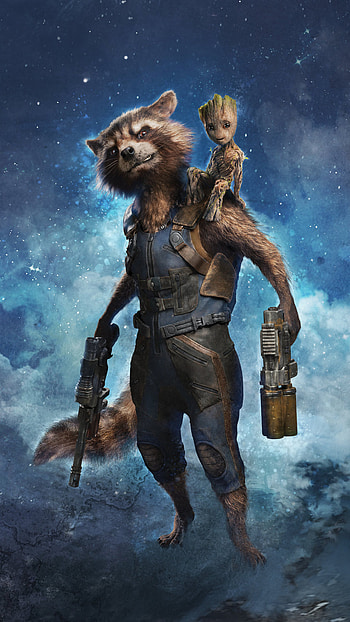Rocket raccoon and Baby Groot, Summer of Heroes, Sony Xperia HD phone wallpaper