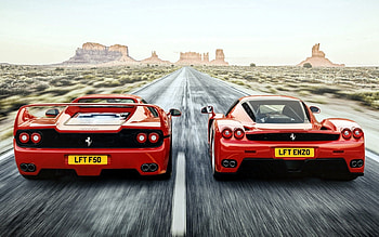 Ferrari, Cars, Road, Back View, Rear View, Speed, Enzo, F50 HD wallpaper