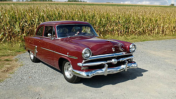 1953 Ford Customline, Customline, Car, Old-Timer, Red, Ford HD wallpaper