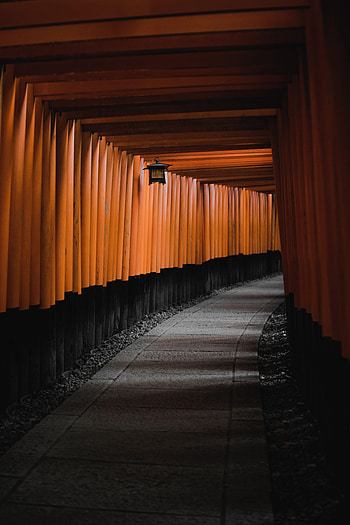 Architecture, Miscellanea, Miscellaneous, Wood, Wooden, Lamp, Lantern, Corridor, Tunnel HD phone wallpaper