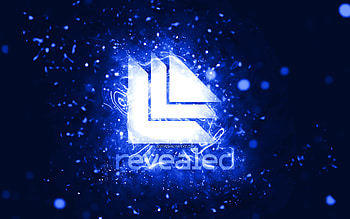 Revealed Recordings dark blue logo, , dark blue neon lights, creative, dark blue abstract background, Revealed Recordings logo, music labels, Revealed Recordings HD wallpaper