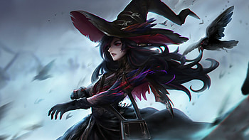 Dark witch fantasy, Crow raven HD wallpaper