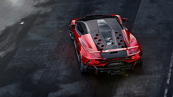 Invencible: Lamborghini Red Supercar, supercar, vehicle, Lamborghini Invencible HD wallpaper