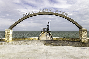 Cole Park Pier, Corpus Christi HD wallpaper
