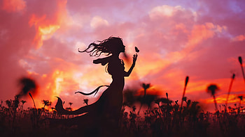 Innocence Blooms Girl And Butterfly In Eden, fantasy, dreamy, butterfly, artist, artwork, digital-art HD wallpaper