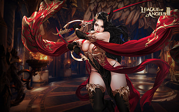 League of Angels III, Angelic warriors, Heavenly battleground, Digital art HD wallpaper