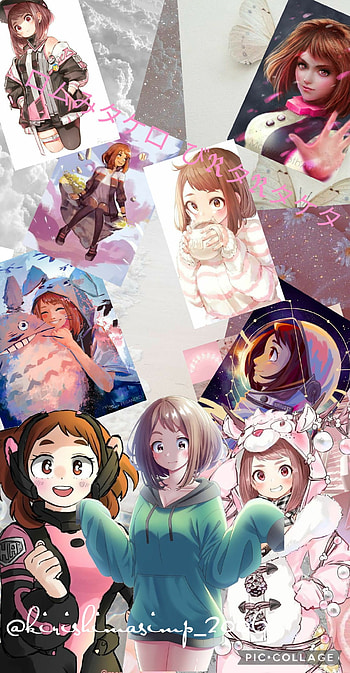 Ochako uraraka, pink, uravity, white, mha, bnha, class 1a, cute, anime HD phone wallpaper