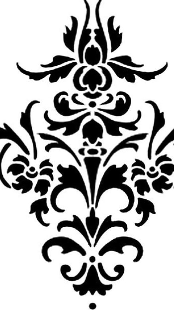 Damask, Black HD phone wallpaper