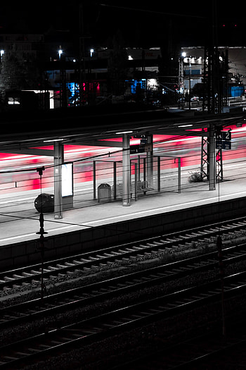 Dark, Platform, Railway, Station, Rails, Terminal HD phone wallpaper