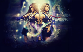 Final Fantasy X-2: Yuna & Lenne, lenne, final fantasy, final fantasy x-2, yuna HD wallpaper