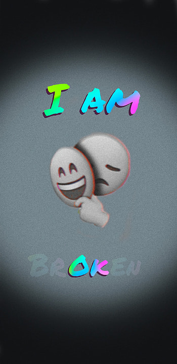 I am ok, emoji, sad HD phone wallpaper