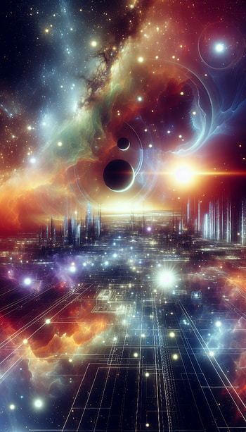 Sci-Fi Cosmic Cityscape , Science Fiction, space, galaxy, planet, Stars HD phone wallpaper