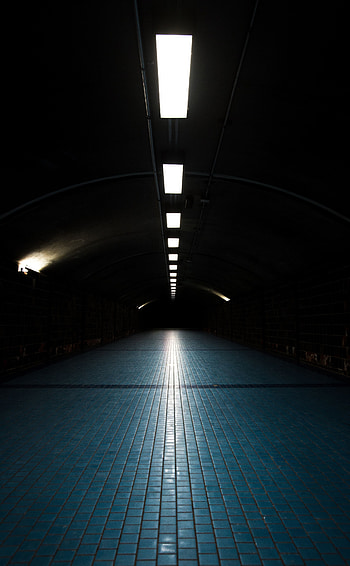 Lights, Dark, Lanterns, Illumination, Lighting, Tunnel HD phone wallpaper