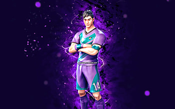Stalwart Sweeper, , violet neon lights, Fortnite Battle Royale, Fortnite characters, Stalwart Sweeper Skin, Fortnite, Stalwart Sweeper Fortnite HD wallpaper