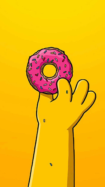 Donut, The Simpsons HD phone wallpaper