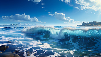 Epic Blue Ocean, horizon, nature, ocean HD wallpaper