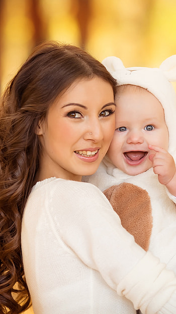 Mom And Baby, Cute Smile, Baby HD phone wallpaper