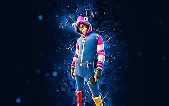 Sgt Snooze, , blue neon lights, Fortnite Battle Royale, Fortnite characters, Sgt Snooze Skin, Fortnite, Sgt Snooze Fortnite HD wallpaper