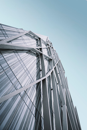 Architecture, Building, Minimalism, Construction, Design, Metal, Metallic, Facade, Modern, Up To Date HD phone wallpaper