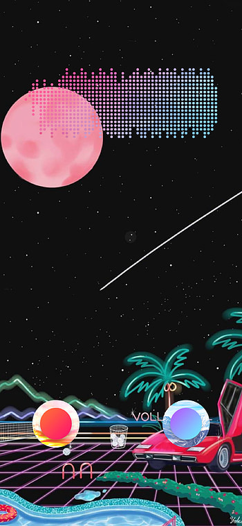 Synthwave, Graphic HD phone wallpaper
