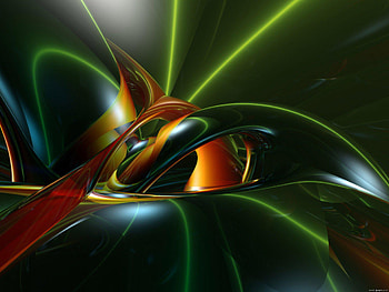 3D , 3d, yellow, green, red, curve HD wallpaper