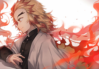 Rengoku Kyoujurou, Kimetsu no Yaiba , Profile view, Detailed artwork HD wallpaper