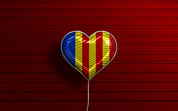 I Love Salerno, , realistic balloons, red wooden background, Day of Salerno, Italian cities, flag of Salerno, Italy, balloon with flag, Salerno flag, Salerno HD wallpaper