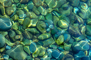 Nature, Water, Stones, Pebble, Glare, Distortion HD wallpaper