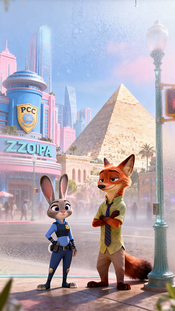 Zootopia Cityscape , Nick & Judy , Zootopia: Urban Pals, rabbit, fox HD phone wallpaper