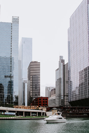 Cities, City, Building, Coast, Skyscrapers, Boat HD phone wallpaper