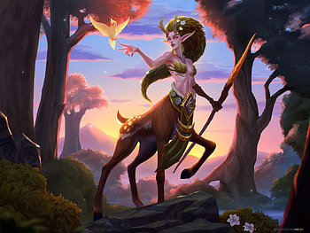 Lunara, art, fanfoxy, fantasy, girl, centaur HD wallpaper