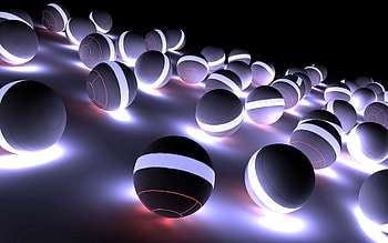 Shine, Light, Bright, 3D, Shadow, Neon, Balls HD wallpaper