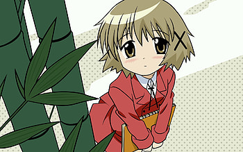 Anime, Girl, Blonde, Notebook, Schoolgirl HD wallpaper