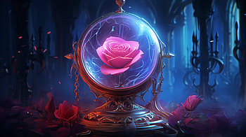 Enchanted Rose Fantasy, fantasy, rose, enchanted rose, magic HD wallpaper