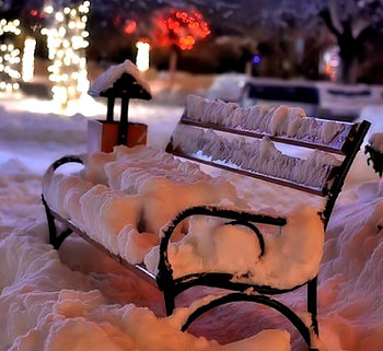 Snowy Bench, Winter, Bench, Foto, Snow HD wallpaper