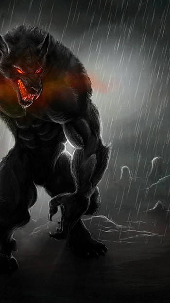 Werewolf, Red eyes, , Striking ry HD phone wallpaper