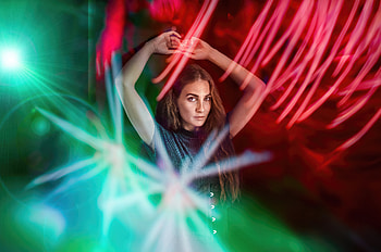 Girl Amidst Layers Of Colors, girls, model HD wallpaper