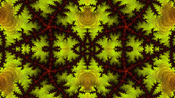 Trippy Psychedelic Fractal, trippy, psychedelic, aesthetic, yellow, Abstract, fractal HD wallpaper