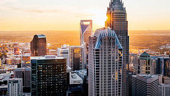 Charlotte NC Skyline, Video call backgrounds, Computer backgrounds, Cityscape views HD wallpaper