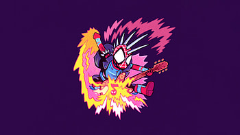 Spider Punk Minimal , spider-punk, spiderman, superheroes, minimalism, minimalist, artist, artwork, digital-art HD wallpaper